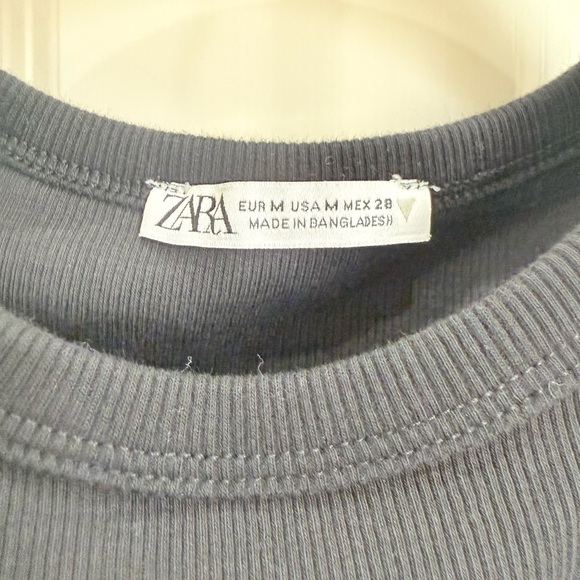 Zara Black‎ Sleeveless Ribbed Cropped Top - Picture 5 of 5